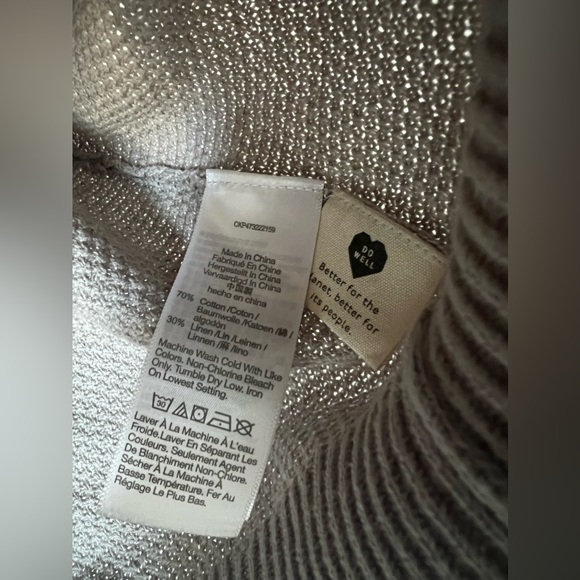 Mens Madewell Textured Cotton-Linen Blend Sweater Polo Size L Steel Dawn - Picture 3 of 6